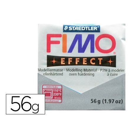 PASTA STAEDTLER FIMO EFFECT 56 GR METALICO PLATA