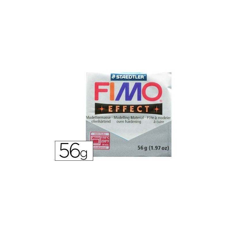 PASTA STAEDTLER FIMO EFFECT 56 GR METALICO PLATA
