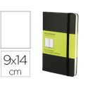 LIBRETA MOLESKINE TAPA DURA LISO 192 HOJAS COLOR NEGRO CIERRE CON GOMA 90X140 MM
