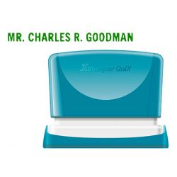 SELLO X'STAMPER QUIX PERSONALIZABLE COLOR VERDE MEDIDAS 4X60 MM Q-05