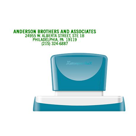 SELLO X'STAMPER QUIX PERSONALIZABLE COLOR VERDE MEDIDAS 16X83 MM Q-26