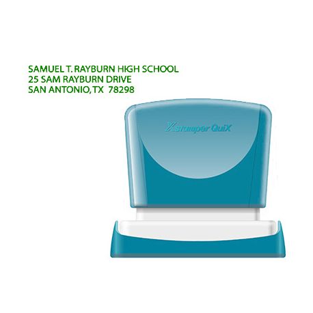 SELLO X'STAMPER QUIX PERSONALIZABLE COLOR VERDE MEDIDAS 14X60 MM Q-14