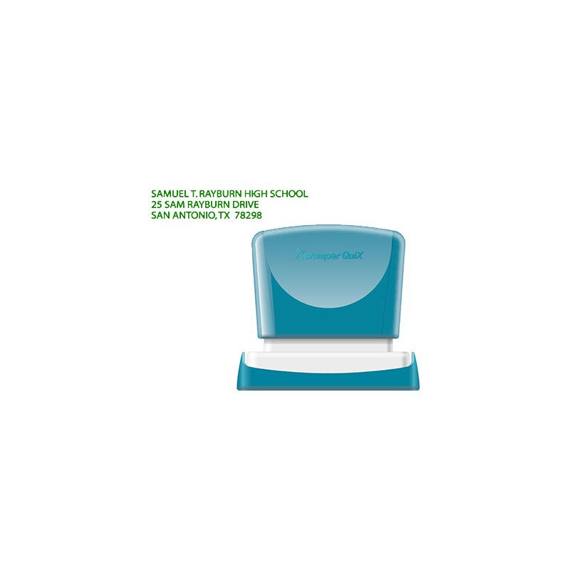 SELLO X'STAMPER QUIX PERSONALIZABLE COLOR VERDE MEDIDAS 14X60 MM Q-14