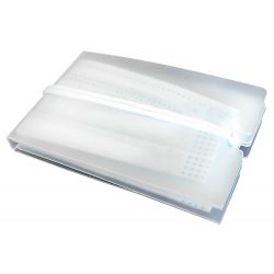 PORTAMASCARILLA PARDO PLEGABLE POLIPROPILENO TRANSPARENTE 10X60X90 MM