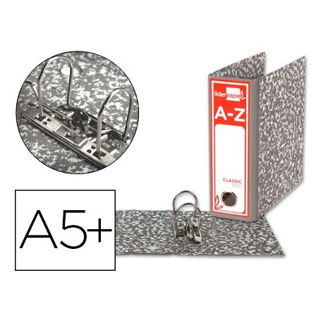 ARCHIVADOR DE PALANCA LIDERPAPEL CUARTO APAISADO CLASSIC RED SIN RADO LOMO 80MM GRIS COMPRESOR METAL ARCHIVADOR DE PALANCA LIDERPAPEL CUARTO APAISADO CLASSIC RED SIN RADO LOMO 80MM GRIS COMPRESOR METAL