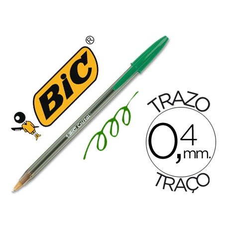 BOLIGRAFO BIC CRISTAL VERDE -UNIDAD BOLIGRAFO BIC CRISTAL VERDE -UNIDAD