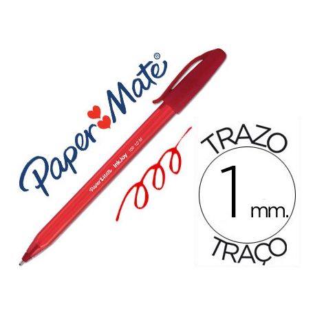 BOLIGRAFO PAPER MATE INKJOY 100 PUNTA MEDIA TRAZO 1MM ROJO BOLIGRAFO PAPER MATE INKJOY 100 PUNTA MEDIA TRAZO 1MM ROJO