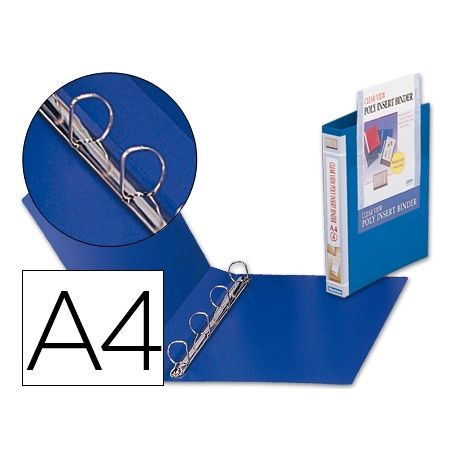 CARPETA LIDERPAPEL CANGURO 4 ANILLAS MIXTAS 25 MM 43452 POLIPROPILENO DIN A4 AZUL CARPETA LIDERPAPEL CANGURO 4 ANILLAS MIXTAS 25 MM 43452 POLIPROPILENO DIN A4 AZUL