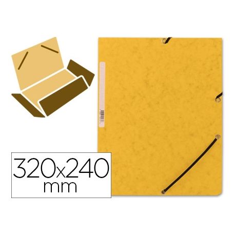 CARPETA Q-CONNECT GOMAS KF02166 CARTON SIMIL-PRESPAN SOLAPAS 320X243 MM AMARILLA CARPETA Q-CONNECT GOMAS KF02166 CARTON SIMIL-PRESPAN SOLAPAS 320X243 MM AMARILLA