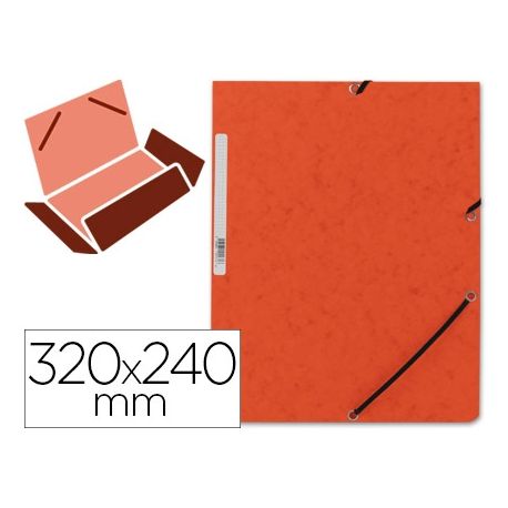 CARPETA Q-CONNECT GOMAS KF02170 CARTON SIMIL-PRESPAN SOLAPAS 320X243 MM NARANJA CARPETA Q-CONNECT GOMAS KF02170 CARTON SIMIL-PRESPAN SOLAPAS 320X243 MM NARANJA