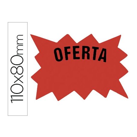 CARTEL ETIQUETA MARCA PRECIOS CARTULINA ROJO FLUORESCENTE TAMANO 110X80 MM CARTEL ETIQUETA MARCA PRECIOS CARTULINA ROJO FLUORESCENTE TAMANO 110X80 MM