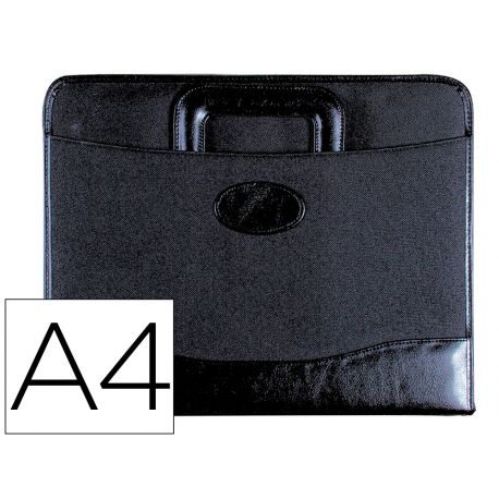 CARTERA PORTADOCUMENTOS 35-921NEGRA 360X285 MM CON ASA 4 ANILLAS 40 MM CREMALLERA -CON DEPARTAMENTOS CARTERA PORTADOCUMENTOS 35-921NEGRA 360X285 MM CON ASA 4 ANILLAS 40 MM CREMALLERA -CON DEPARTAMENTOS