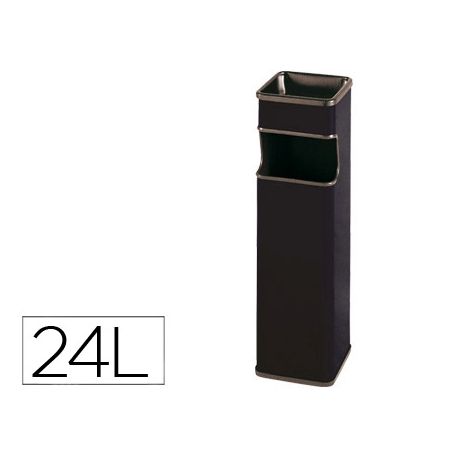 CENICERO PAPELERA CUADRADO 403NEGRO -METALICO -MEDIDA 65X18X18 CM CENICERO PAPELERA CUADRADO 403NEGRO -METALICO -MEDIDA 65X18X18 CM