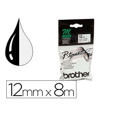CINTA BROTHER MK-231 BLANCO-NEGRO 12MM LONGITUD 8 MT CINTA BROTHER MK-231 BLANCO-NEGRO 12MM LONGITUD 8 MT
