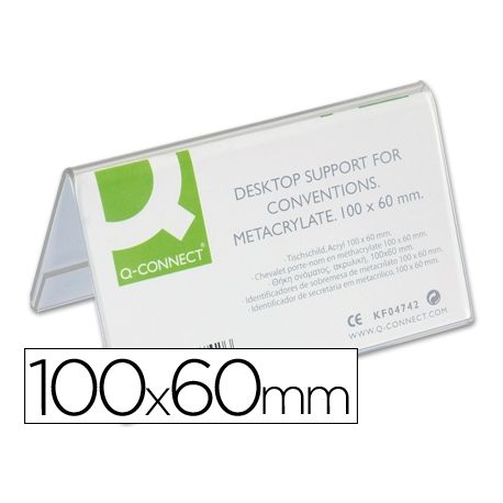 IDENTIFICADORES SOBREMESA Q-CONNECT METACRILATO TAMA¾O 100X60 MM REF.5729 IDENTIFICADORES SOBREMESA Q-CONNECT METACRILATO TAMA¾O 100X60 MM REF.5729