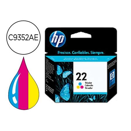 INK-JET HP N.22 TRICOLOR -5ML-DJ 3920/3940/D2360/F380 PSC 1410 INK-JET HP N.22 TRICOLOR -5ML-DJ 3920/3940/D2360/F380 PSC 1410