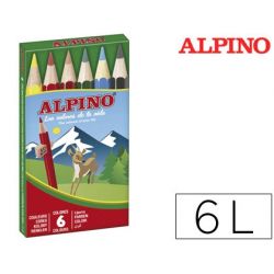 LAPICES DE COLORES ALPINO 651 C/DE 6 COLORES CORTOS