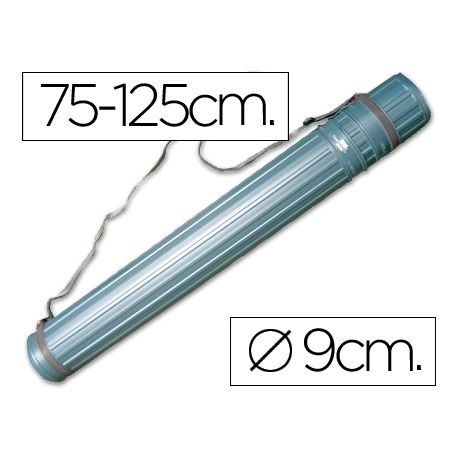 PORTAPLANOS PLASTICO LIDERPAPEL DIAMETRO 9 CM EXTENSIBLE HASTA 125 CM GRIS PORTAPLANOS PLASTICO LIDERPAPEL DIAMETRO 9 CM EXTENSIBLE HASTA 125 CM GRIS