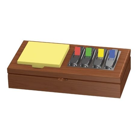 SOPORTE BLOC NOTAS ADHESIVAS Y BANDERITAS SEPARADORAS MADERA S-53 200X420X106MM SOPORTE BLOC NOTAS ADHESIVAS Y BANDERITAS SEPARADORAS MADERA S-53 200X420X106MM