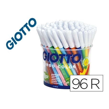 ROTULADOR GIOTTO TURBO COLOR BOTE DE 96 UNIDADES 12 COLORESPOR 8 UNIDADES DE CADA COLOR LAVABLES CON ROTULADOR GIOTTO TURBO COLOR BOTE DE 96 UNIDADES 12 COLORESPOR 8 UNIDADES DE CADA COLOR LAVABLES CON