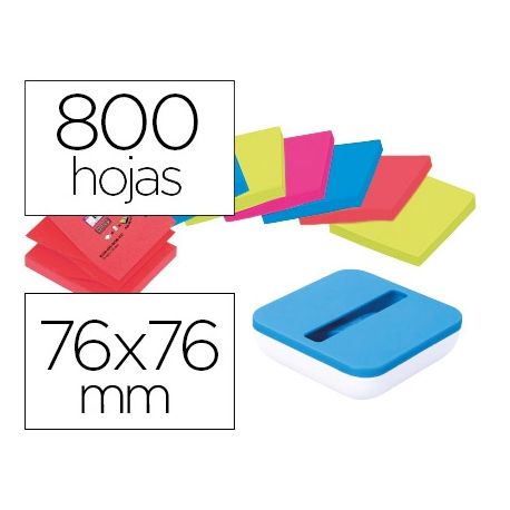 SOPORTE BLOC DE NOTAS ADHESIVAS QUITA Y PON POST-IT SUPER STICK Z NOTES COLOR AZUL CON 8 BLOC 76X76 SOPORTE BLOC DE NOTAS ADHESIVAS QUITA Y PON POST-IT SUPER STICK Z NOTES COLOR AZUL CON 8 BLOC 76X76