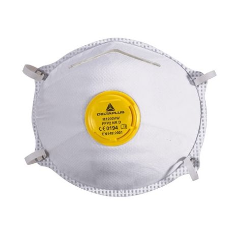 MASCARILLA DELTAPLUS DE PROTECCION USO UNICO CON VALVULA LAMINA NASAL AJUSTABLECLASE FFP2 CAJA DE 10