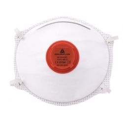 MASCARILLA DELTAPLUS DE PROTECCION USO UNICO CON VALVULA LAMINA NASAL AJUSTABLECLASE FFP3 CAJA DE 10