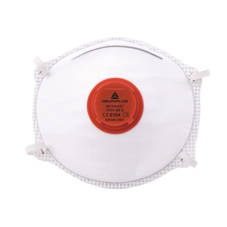 MASCARILLA DELTAPLUS DE PROTECCION USO UNICO CON VALVULA LAMINA NASAL AJUSTABLECLASE FFP3 CAJA DE 10