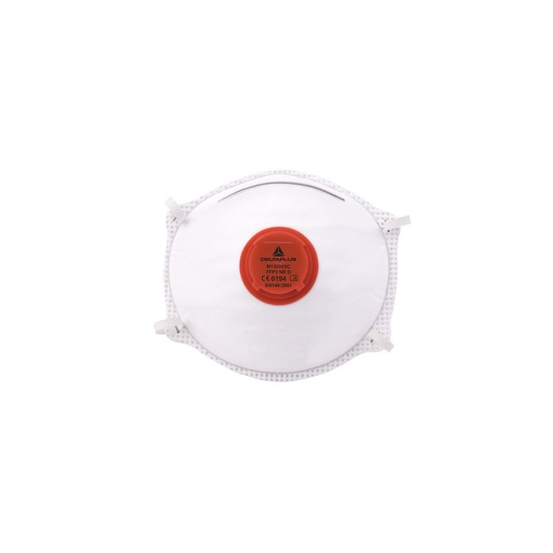 MASCARILLA DELTAPLUS DE PROTECCION USO UNICO CON VALVULA LAMINA NASAL AJUSTABLECLASE FFP3 CAJA DE 10