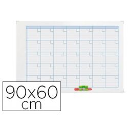 PLANNING MAGNETICO NOBO ANUAL ROTULABLE MARCO METALICO 90X60 CM