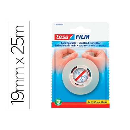 CINTA ADHESIVA TESAFILM SIN TIJERAS 25 M X 19 MM CINTA ADHESIVA TESAFILM SIN TIJERAS 25 M X 19 MM