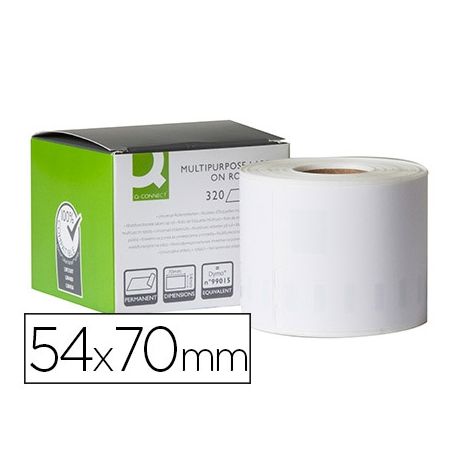 ETIQUETA ADHESIVA Q-CONNECT KF18540 COMPATIBLE DYMO 99015 TAMAÑO 54X70 MM CAJA CON 320 ETIQUETAS ETIQUETA ADHESIVA Q-CONNECT KF18540 COMPATIBLE DYMO 99015 TAMAÑO 54X70 MM CAJA CON 320 ETIQUETAS