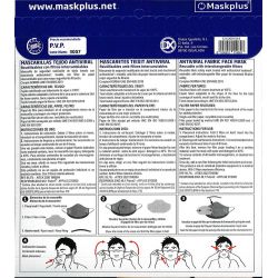 Mascarilla Maskplus Adulto profesional con 10 filtros de papel (color azul oscuro)