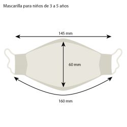 Mascarilla Maskplus Kids 3-5 años con 10 filtros de papel  (Verde)