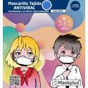Mascarilla Maskplus Kids 3-5 años con 10 filtros de papel  (Azul)