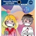 Mascarilla Maskplus Kids 6-12 años con 10 filtros de papel (Negra)