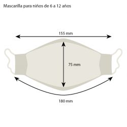 Mascarilla Maskplus Kids 6-12 años con 10 filtros de papel (Negra)