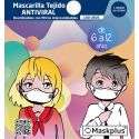 Mascarilla Maskplus Kids 6-12 años con 10 filtros de papel (Blanca) 