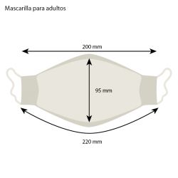 Mascarilla Maskplus Adulto con 10 filtros de papel (Kaki)
