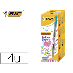 BOLIGRAFO BIC CRISTAL LARGE FASHION COLORES SURTIDOS