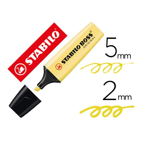 ROTULADOR STABILO BOSS PASTEL FLUORESCENTE 70 AMARILLO CREMOSO ROTULADOR STABILO BOSS PASTEL FLUORESCENTE 70 AMARILLO CREMOSO