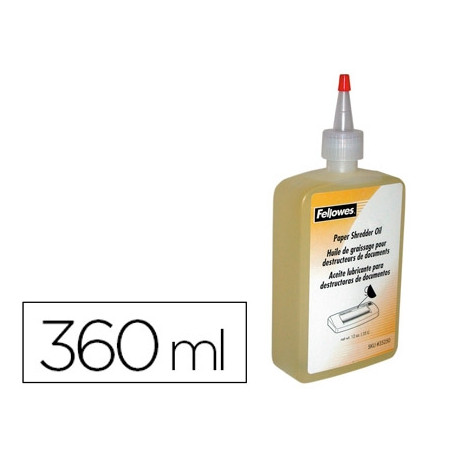 ACEITE LUBRICANTE FELLOWES PARA DESTRUCTORA DE DOCUMENTOS360 ML. ACEITE LUBRICANTE FELLOWES PARA DESTRUCTORA DE DOCUMENTOS360 ML.