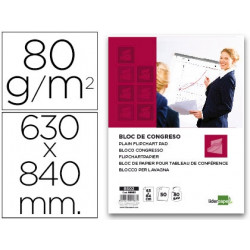 BLOC CONGRESO LIDERPAPEL LISO 63X84 CM 50 HOJAS 80G/M2