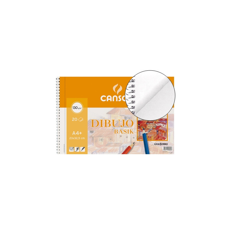 BLOC DIBUJO BASIK DIN A4+ ESPIRAL 23 X 32.5 CM -20 HOJAS MICROPERFORADO