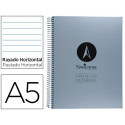 CUADERNO ESPIRAL NAVIGATOR A5 MICRO TAPA FORRADA 120H 90 GR HORIZONTAL SIN BANDAS 6 TALADROS