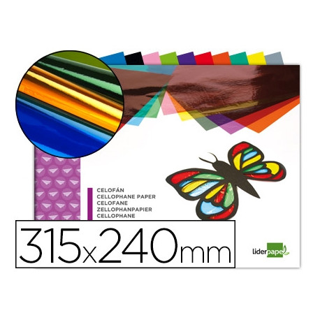 BLOC TRABAJOS MANUALES LIDERPAPEL CELOFAN 240X315MM 10 HOJAS COLORES SURTIDOS BLOC TRABAJOS MANUALES LIDERPAPEL CELOFAN 240X315MM 10 HOJAS COLORES SURTIDOS