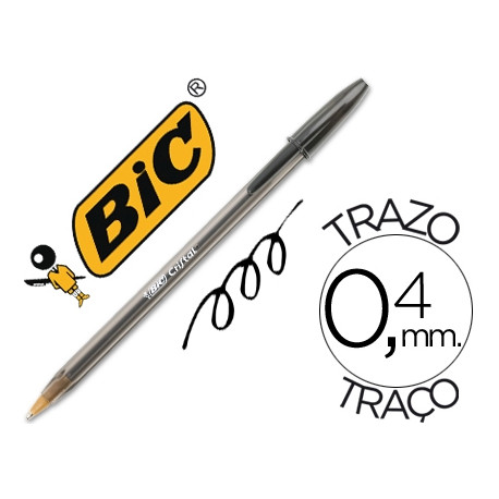 BOLIGRAFO BIC CRISTAL NEGRO UNIDAD