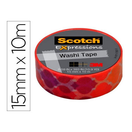CINTA ADHESIVA SCOTCH WASHI TAPES PAPEL DE ARROZ FANTASIA BALDOSA ROSA 10 MT X 15 MM CINTA ADHESIVA SCOTCH WASHI TAPES PAPEL DE ARROZ FANTASIA BALDOSA ROSA 10 MT X 15 MM