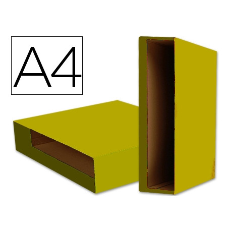 CAJA ARCHIVADOR LIDERPAPEL COLOR SYSTEM A4 AMARILLA