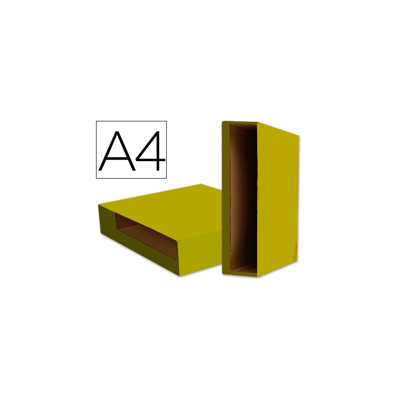 CAJA ARCHIVADOR LIDERPAPEL COLOR SYSTEM A4 AMARILLA